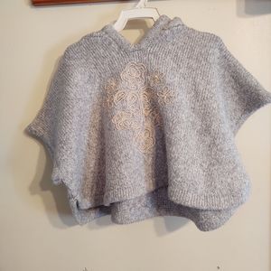 Toddler knit poncho